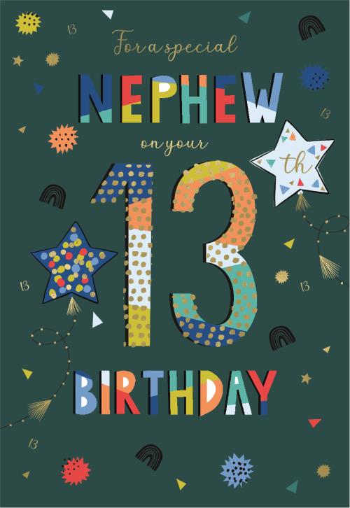 Special Nephew 13th Birthday Card