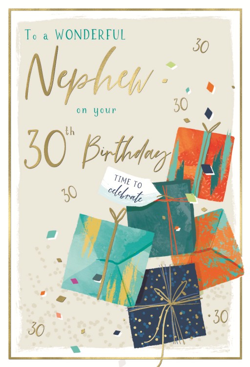 Presents Nephew 30th Birthday Card