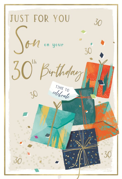 Presents Son 30th Birthday Card