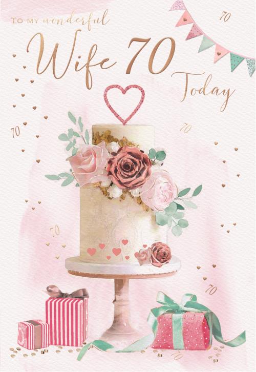 Floral Cake Wife 70th Birthday